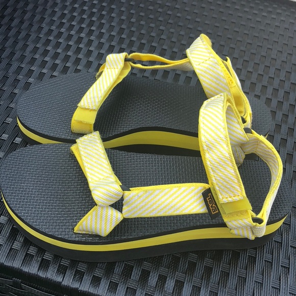 Yellow platform tevas Clearance